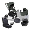 Silver Cross Breez Pewter Maxi-Cosi bundle with pram, folding carrycot, car capsule and accessories