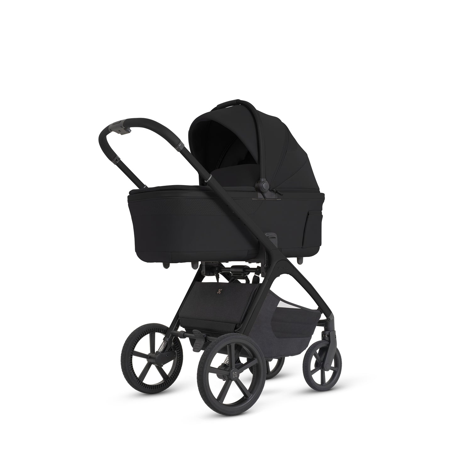 Cove 2 Onyx pram with carrycot on a white background