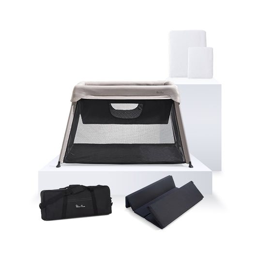 Slumber 3-in-1 Travel Cot Stone Bundle (5 piece)